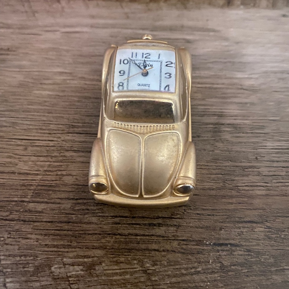Vintage Gold Car Wall Clock